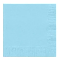 Juego de 20 Servilletas Pequeñas Azul Claro