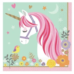 Juego de 16 servilletas Unicornio Mágico