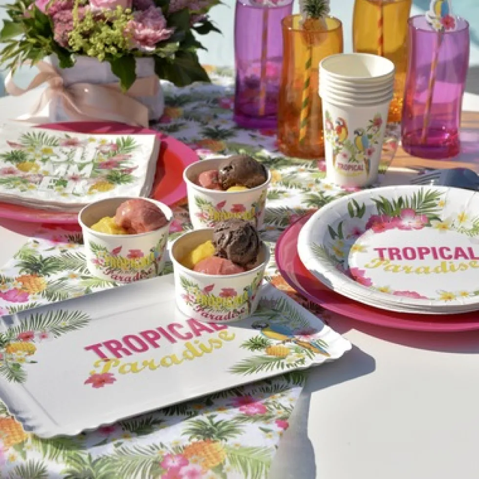 Juego de 10 Tarrinas Paraíso Tropical