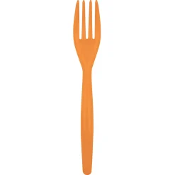 Juego de 20 Tenedores de Plástico Naranja