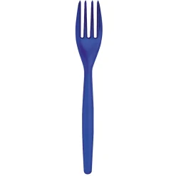 Juego de 20 Tenedores de Plástico Azul Perlado