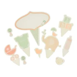 Juego de toppers para tartas y cupcakes bebé