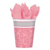 Juego de 8 vasos comunión rosa
