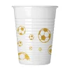 Juego 8 de vasos de plástico Balón de Oro 200 ml.