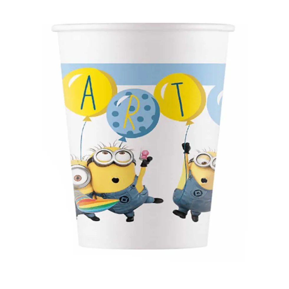 Juego de 8 Vasos Minions Party