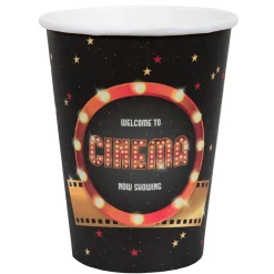 Juego de 10 Vasos Negros Cinema
