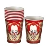 Juego de 8 Vasos Payaso Halloween