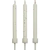 Juego de 10 Velas Blancas con Brillo 6 cm
