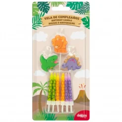 Juego de 9 Velas Dinosaurios Attack