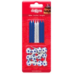 Juego de 12 Velas Fútbol - Dekora