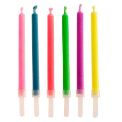 Juego de 6 Velas Llamas de Colores