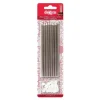Juego de 16 Velas Metálicas color Plata 13 cm - Dekora