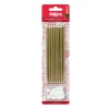 Juego de 16 Velas Metálicas color Oro 13 cm