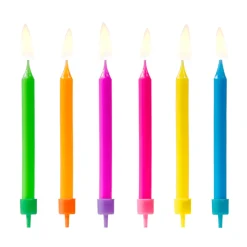 Juego de 6 Velas Multicolor