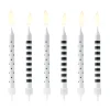 Juego de 6 Velas Negras y Blancas