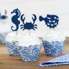 Juego de 6 Wrappers para Cupcakes Ahoy