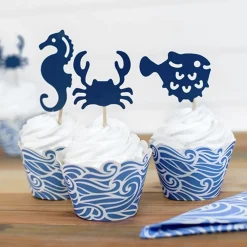 Juego de 6 Wrappers para Cupcakes Ahoy