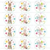 Juego 12 Impresiones Papel Comestible Conejitos de Pascua 6 cm