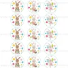Juego 15 Impresiones Papel Comestible Conejitos de Pascua 5 cm
