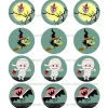Juego 12 Impresiones Papel Comestible Halloween Modelo F 6 cm