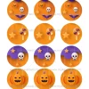 Juego 12 Impresiones Papel Comestible Halloween Modelo G 6 cm