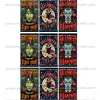 Juego 9 Impresiones Papel Comestible Halloween Rectangular D