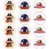 Juego 12 Impresiones Papel Comestible Dulce Halloween B 6 cm