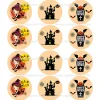 Juego 12 Impresiones Papel Comestible Dulce Halloween C 6 cm