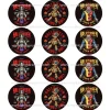 Juego 12 Impresiones Papel Comestible Halloween Monsters A 6 cm