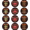 Juego 12 Impresiones Papel Comestible Halloween Monsters B 6 cm