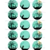 Juego 15 Impresiones Papel Comestible Halloween C 5 cm