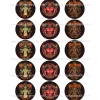 Juego 15 Impresiones Papel Comestible Halloween Monsters B 5 cm