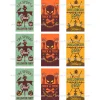 Juego 9 Impresiones Papel Comestible Halloween Rectangular B