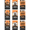 Juego 9 Impresiones Papel Comestible Halloween Rectangular C