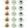 Juego 15 Impresiones Papel de Azúcar Happy Halloween 5 cm
