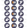 Juego 15 Impresiones Papel de Azúcar Boo Halloween 5 cm