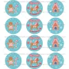Juego 12 Impresiones Papel de Azúcar Navidad Modelo C 6 cm