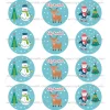 Juego 12 Impresiones Papel de Azúcar Navidad Modelo D 6 cm