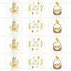 Juego 12 Impresiones Papel de Azúcar Logo Happy Easter A 6 cm