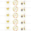 Juego 15 Impresiones Papel de Azúcar Logo Happy Easter B 5 cm