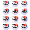 Juego 12 Impresiones Papel de Azúcar Día del Padre G 6 cm
