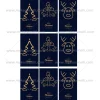 Juego 9 Impresiones 9x5 cm en Papel Comestible Navidad Rectangular C