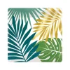 Juego 8 Platos Cuadrados Tropical 18 cm