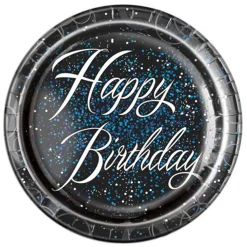 Juego 8 Platos Happy Birthday Azul 22cm