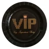 Juego 10 Platos Negros VIP 23 cm