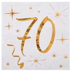 Juego 20 Servilletas Cóctel 70 años