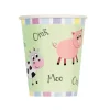 Juego 8 Vasos Animales Granja