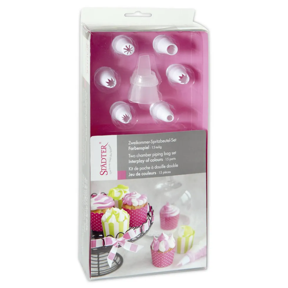Kit de Adaptador de Boquillas Duo y Mangas Pasteleras