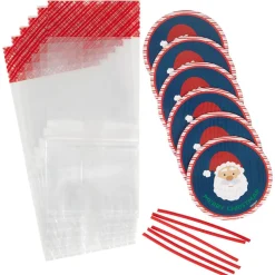 Kit de 6 Bolsas para Galletas Santa Claus