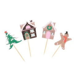 Kit Decoración de Cupcakes Villa Navideña